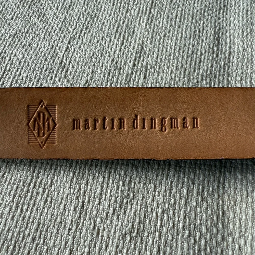 Martin Dingman Alligator Grain Italian Calfskin Chestnut Men’s Belt Size 40